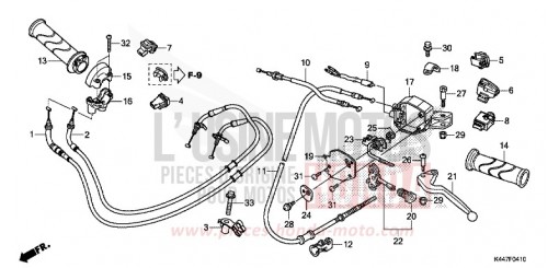 LEVIER DE GUIDON/COMMUTATEUR/CABLE NSC110MPDK de 2019